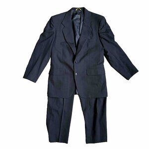 Sterling Hunt Suit Mens Premier 2 Piece Mens 42L 32x31 Black Stripe Wool